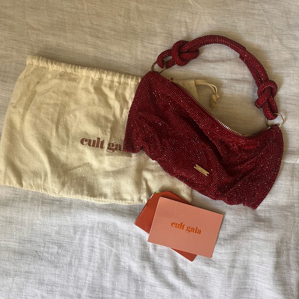 Cult Gaia Red Beaded Women's Bag